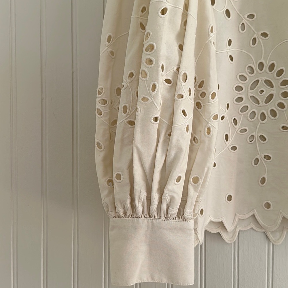 Sea New York Fern Eyelet Long-Sleeve Shirt NWT - Picture 4 of 9